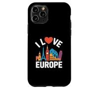 I Love Europe Monumentos famosos Viajes Carcasa para iPhone 11 Pro