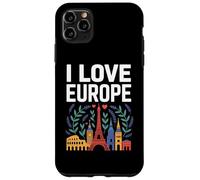 I Love Europe Monumentos famosos Viajes Carcasa para iPhone 11 Pro Max