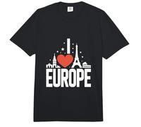 I Love Europe Monumentos icónicos Vista panorámica Comfort Colors Adult Heavyweight T-Shirt