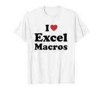 I Love Excel Macros Funny Humor Retro Camiseta