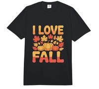I Love Fall Calabaza Hojas Bellotas Otoño Comfort Colors Adult Heavyweight T-Shirt