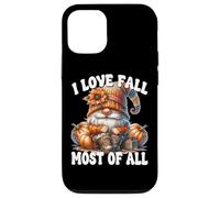 I Love Fall Most of All Autumn GNOME with Farm Fresh Pumpkin Carcasa para iPhone 12/12 Pro