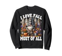I Love Fall Most of All Gardener Graphic with Autumn GNOME Sudadera