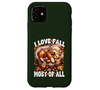 I Love Fall Most of All Puppy Graphic with Golden Retriever Carcasa para iPhone 11