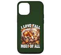 I Love Fall Most of All Puppy Graphic with Golden Retriever Carcasa para iPhone 12/12 Pro