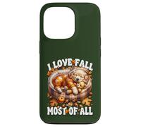 I Love Fall Most of All Puppy Graphic with Golden Retriever Carcasa para iPhone 13 Pro