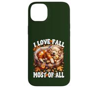 I Love Fall Most of All Puppy Graphic with Golden Retriever Carcasa para iPhone 14 Plus