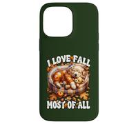 I Love Fall Most of All Puppy Graphic with Golden Retriever Carcasa para iPhone 14 Pro MAX
