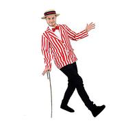 I LOVE FANCY DRESS Accesorio DE Disfraz DE BARBERO para Adultos Chaqueta Rayada ROJA Y Blanca para Adultos Accesorio COMPLETAR Disfraces DE Hombre DE LOS AÑOS 20 (M)