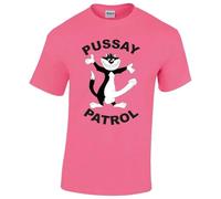 I LOVE FANCY DRESS Camiseta de la Patrulla de Pussay Inbetween rosa claro, divertida camiseta de despedida de soltero, fin de semana, novio, escuadrón a juego, festividades, festivales, humor, gráfico