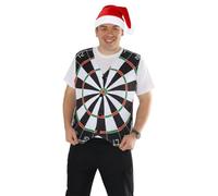 I LOVE FANCY DRESS Chaleco de diana para adultos con sombrero de Papá Noel, divertido atuendo navideño para fiestas, noches de pub y eventos festivos