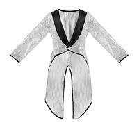 I LOVE FANCY DRESS Chaqueta DE Lentejuela DE Color Plata para Adultos Unisexo Accesorio Disfraces (S)