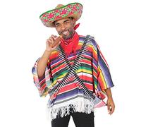 I LOVE FANCY DRESS Disfraz DE Bandido Mexicano para Adultos con Sombrero Verde, Poncho, Cinturon DE Balas, Bigote Y CIGARRO