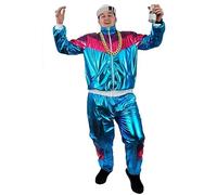 I LOVE FANCY DRESS Disfraz DE GAMBERRO DE LOS 80S Conjunto TEMATICO EN Azul Brillante(XL)