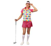 I LOVE FANCY DRESS DISFRAZ DE JUGADORA DE GOLF PARA MUJER COSTUMA TEMATICO DE 3 PIEZAS(L)