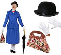 I LOVE FANCY DRESS DISFRAZ DE NIÑERA MAGICA PARA MUJER CONJUNTO TEMATICO CON 4 PIEZAS(M)