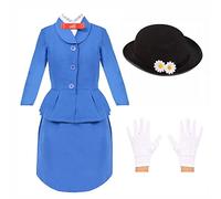 I LOVE FANCY DRESS Disfraz DE NIÑERA Victoriana MÁGICA para Mujeres. CARÁCTER del DÍA Mundial del Libro/Semana del Libro. Chaqueta + Falda + Sombrero DE Margarita + Guantes. Talla: Mediano