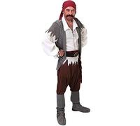 I LOVE FANCY DRESS DISFRAZ DE PIRATA PARA ADULTOS UNISEXO CONJUNTO TEMATICO DE 5 PIEZAS PERFECTO PARA FIESTAS TEMÁTICAS (M)