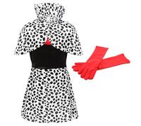 I LOVE FANCY DRESS Disfraz Mujer Mala para NIÑAS - PERSONAGEN DE Cine- DALMATAS(S)