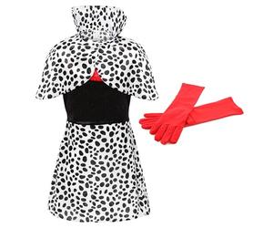 I LOVE FANCY DRESS Disfraz Mujer Mala para NIÑAS - PERSONAGEN DE Cine- DALMATAS(S)