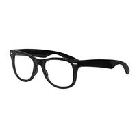 I LOVE FANCY DRESS Gafas DE Friki Negras DE PLASTICO SIN Lentes Accesorio Fiestas TEMATICAS O Festivales (1 Unidad)