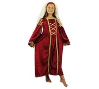 I LOVE FANCY DRESS LTD Disfraz Princesa Vestido Rojo para NIÑAS Medieval(M)