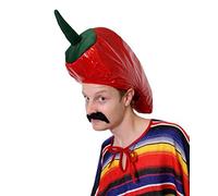 I LOVE FANCY DRESS LTD Sombrero DE Comida Sombrero DE AJI Rojo Accesorio DE Novedad Sombreros DE Comida Takeaway Divertido Disfraz Unisex para Adultos Fiestas TEMATICAS