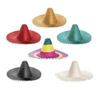 I LOVE FANCY DRESS LTD Sombreros de sombrero mexicano - Paquete de 6 sombreros mexicanos Fiesta para festivales y fiestas (tamaño adulto)
