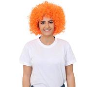 I LOVE FANCY DRESS Peluca Afro Naranja Accesorio DE Disfraz para Adulto Peluca con Cabello Estilo Afro Estilo AÑOS 70 Disco para Adulto COMPLETAR Disfraces TEMATICOS O para Fiestas TEMATICAS