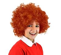 I LOVE FANCY DRESS Peluca ROJA Estilo Afro para NIÑOS Accesorio DE Costura