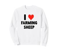 I Love Farming Sheep Farm- Corazón Lindo Divertido Sudadera