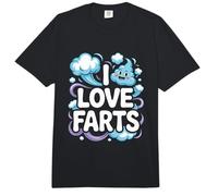 I Love Farts Cute Cloud Texto caprichoso Comfort Colors Adult Heavyweight T-Shirt