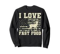 I Love Fast Food Retro Diner Burgers Fries Pizza Sudadera