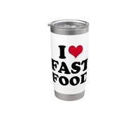 I Love Fast Food Vaso térmico de acero inoxidable de doble pared
