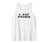 I Love Fat Pitches Funny Baseball Humor Hitter Quote Camiseta sin Mangas