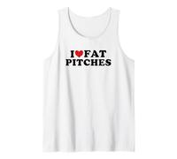 I Love Fat Pitches Funny Baseball Humor Hitter Quote Camiseta sin Mangas