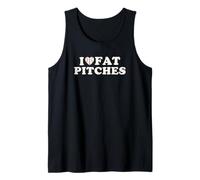 I Love Fat Pitches Funny Baseball Humor Hitter Quote Camiseta sin Mangas