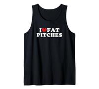 I Love Fat Pitches Funny Baseball Humor Hitter Quote Camiseta sin Mangas