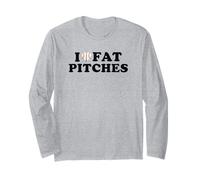 I Love Fat Pitches Funny Baseball Humor Hitter Quote Manga Larga
