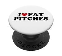 I Love Fat Pitches Funny Baseball Humor Hitter Quote PopSockets PopGrip Adhesivo