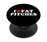 I Love Fat Pitches Funny Baseball Humor Hitter Quote PopSockets PopGrip Adhesivo
