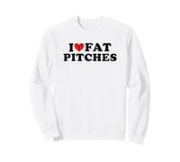 I Love Fat Pitches Funny Baseball Humor Hitter Quote Sudadera