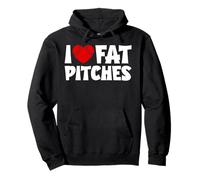 I Love Fat Pitches Heart Baseball Design I Heart Fat Pitches Sudadera con Capucha