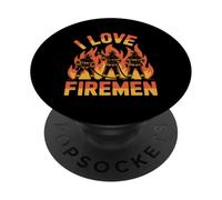 I Love Firemen Courage Honor Respeto PopSockets PopGrip Adhesivo
