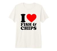 I Love Fish and Chips, I Heart Fish and Chips Camiseta Premium