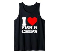 I Love Fish and Chips, I Heart Fish and Chips Camiseta sin Mangas