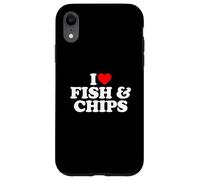 I Love Fish and Chips, I Heart Fish and Chips Carcasa para iPhone XR
