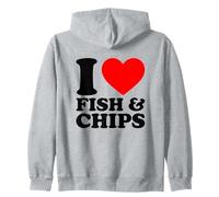 I Love Fish and Chips Sudadera con Capucha