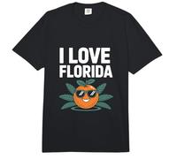 I Love Florida Happy Orange con Gafas De Sol Comfort Colors Adult Heavyweight T-Shirt