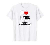 I Love Flying I Heart Flying Aviación Aviación Amante Camiseta